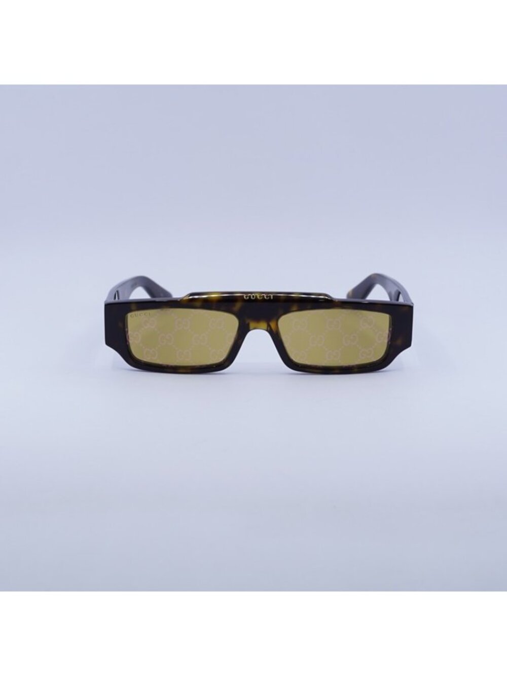 Gucci GG1592S 002 Sunglasses Havana Rectangle Frame, Yellow with Pattern Lenses - Picture 6 of 11